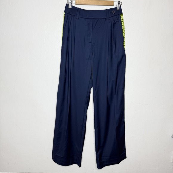 Wildfang Pants - New Wildfang The Empower Colorblock Wide Leg Trouser Pants Blue Green Women's 2
